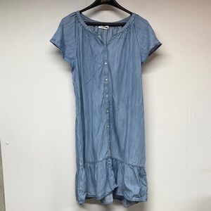 Light Blue Button-Front Women’s Dress